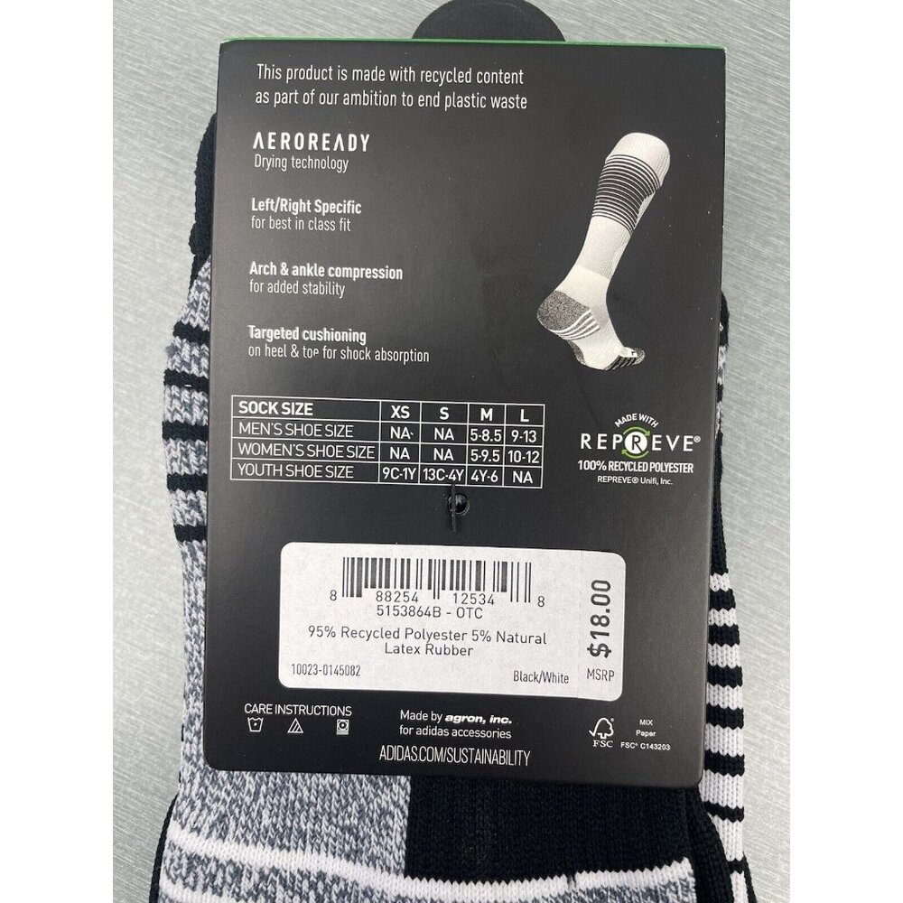 Youth Adidas Team Speed Sock Balck Size Small 13C-4Y - Picture 4 of 4